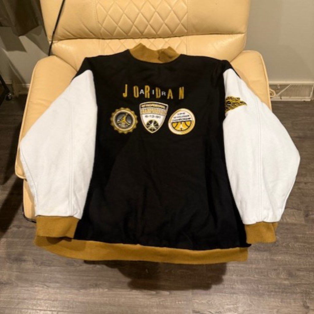 Vintage Jordan [Defining Moments] Men Leather/Wool Varsity Jacket 3xl